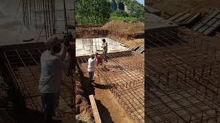 Batching plant foundation work shortvideo civilengeering construction [upl. by Infeld827]