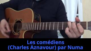 Les comédiens Charles Aznavour cover  reprise à la guitare 1952 [upl. by Lan]