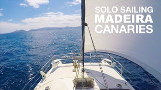 Solo sailing Madeira to the Canaries  Prout Snowgoose 35 catamaran [upl. by Eeladnerb]