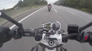 DAYTONA 675R VS STREET TRIPLE 675 [upl. by Ahsinrac]