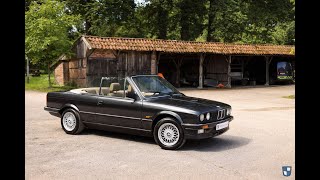 BMW E30 325i Cabriolet Diamantschwarz 108000 kms Full service history Oldenzaal Classics [upl. by Atarman]