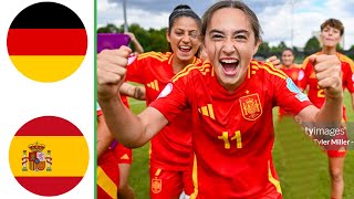 Germany vs Spain  Highlights  U19 Womens European Championship 21072024 [upl. by Cawley256]