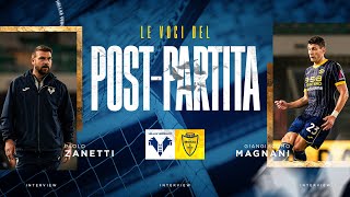 Le voci del post partita Paolo Zanetti e Giangiacomo Magnani [upl. by Sandon]