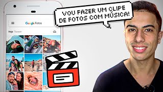 Como FAZER UM VÍDEO COM FOTOS E MÚSICA pelo Google Fotos [upl. by Samaria239]