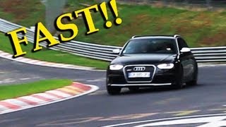 2013 Audi RS4 Avant B8 FAST driving on the Nürburgring Slide and sound  1080p HD [upl. by Notsnhoj]