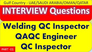 Interview Questions for QAQC Engineer Inspector For Gulf Country [upl. by Maury799]