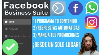 Facebook Business Suite Programa CONTENIDOrespuestas AUTOMÁTICAS GRATIS DESDE UN SOLO LUGAR [upl. by Larred]