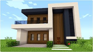 ✔ Como hacer una CASA MODERNA ELEGANTE en MINECRAFT para Survival [upl. by Kcirdle]