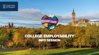 College Employability  UofG Online Offer Holders’ Open Day [upl. by Yorled]