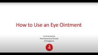 How to Use an Eye Ointment [upl. by Yltnerb844]