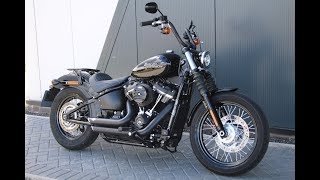 2018 HARLEYDAVIDSON SOFTAIL STREET BOB  VIVID BLACK  VANCE amp HINES  WCHD Glasgow Scotland [upl. by Ydisahc778]