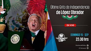 El último Grito de Independencia de AMLO  EN VIVO [upl. by Ititrefen]