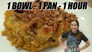 DELICIOUS EASY PUMPKIN DUMP CAKE Last minute Thanksgiving Dessert thats Better than Pumpkin Pie [upl. by Hpotsirhc]