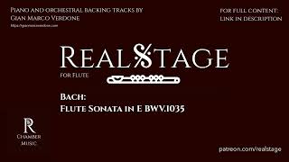 RealStage for Flute Bach  Flute Sonata in E BWV1035 piano base PREVIEW [upl. by Daniyal]