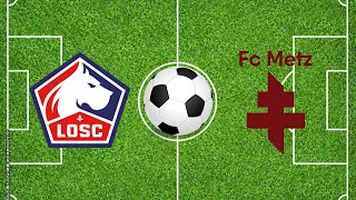 Lille OSC vs FC Metz Résumé et Buts  Ligue 1 20232024  PES 21 Gameplay [upl. by Iliam]