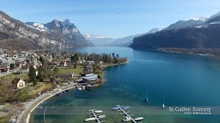 Weesen Walensee St Gallen SWITZERLAND 湖 [upl. by Rehpotsyrhc]