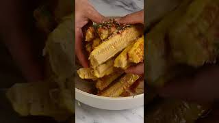 Air Fry Jerk Corn Ribs recipe cornribs [upl. by Novyert870]