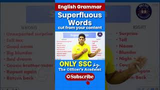 SUPERFLUOUS WORDS IN ENGLISH  SUPERFLUOUS WORDS by Sudhir Sir [upl. by Aneertak68]