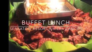 Buffet Lunch at the SENSATORI Azul Beach Resort Riviera CANCUN [upl. by Orodisi]