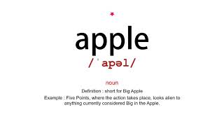 How to pronounce apple  Vocab Today [upl. by Eilloh]