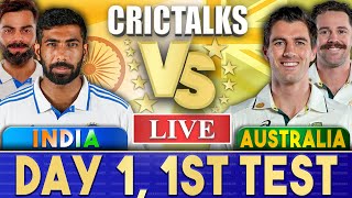 Live IND Vs AUS Day 1  1st Test  Live Scores amp Commentary  India vs Australia  Last 10 [upl. by Regazzi]