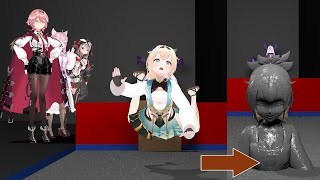 holoXで泥んこゲーム 早く抜け出さないと固まっちゃうよ MMD [upl. by Arraeis404]