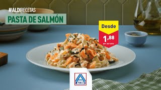 Cómo hacer pasta con salmón ahumado y calabacín ALDIrecetas [upl. by Ikcin765]