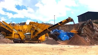 REAL TEREX IMPACT CRUSHER KEESTRACK COMBO SIEVING PLANT TEREX TEKSON XH 250 [upl. by Inar918]