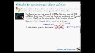 Calculer la concentration molaire dune solution [upl. by Harim13]