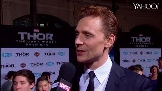 Tom Hiddleston and Chris Hemsworth Red Carpet Interviews  Thor The Dark World LA Premiere [upl. by Tingley]