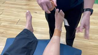 Syndesmosis or High ankle sprain taping technique [upl. by Inavoj]