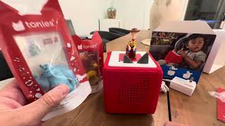 Toniebox Audio Player Starter Set with Woody Lightning McQueen Unboxing [upl. by Ecirtael351]