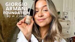 GIORGIO ARMANI LUMINOUS SILK FOUNDATION TRY ON amp REVIEW [upl. by Drofnil311]