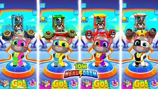 Talking Tom Hero Dash  2 Colour Suits 4 Super Tom amp Fights The Master Raccoons amp Saving The Heroes [upl. by Einnos431]