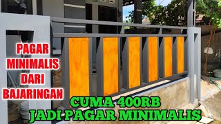 CARA MEMBUAT PAGAR MINIMALIS DARI BAJARINGAN DENGAN BUDGET CUMA 400RB [upl. by Nnairol]