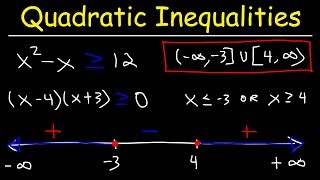 Quadratic Inequalities [upl. by Haberman598]