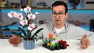 LEGO Flowers LEGO Orchid and Succulents Review [upl. by Gader]