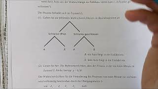 Abiturklausur 2018 stochastische Prozesse Aufgabenteil a1 2 [upl. by Gavette115]