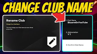 How To Change Club amp Squad Name on FC 25 Ultimate Team [upl. by Lipp]