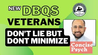 New DBQs Coming Soon VETERANS Dont Lie But Dont Minimize Dr Praashant Sharma Joins Us [upl. by Gamin721]