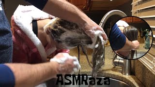 ASMR Hair Shampooing on me [upl. by Derf]