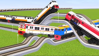 Perlintasan Kereta Api ‼️9 KERETA API PANJANG BERGANTIAN [upl. by Yadrahs]