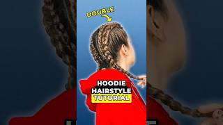 Chic Hoodie Hair 2025 UpsideDown Twin Dutch Braids  Quick amp Easy [upl. by Arahd271]