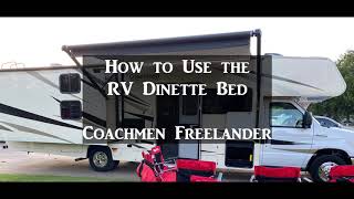 How to use the RV Dinette Bed in Coachmen Freelander [upl. by Thorpe344]