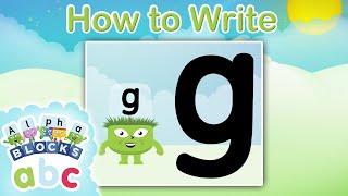 officialalphablocks  Learn How to Write the Letter G  Curly Line  How to Write App [upl. by Seilenna423]