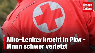 AlkoLenker 14 Promille kracht in Pkw Kinder auf Rückbank  kronetv NEWS [upl. by Adniram376]