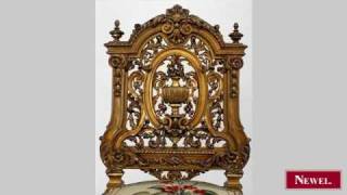 Antique French Louis XIV style gilt 5 piece salon set with [upl. by Nire27]