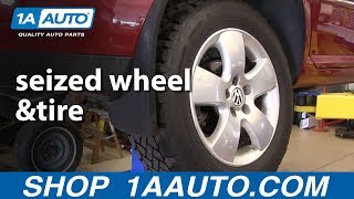 How to Remove a Seized Wheel  Lug Nuts Are Off But Wheel Is Stuck [upl. by Einahpit]