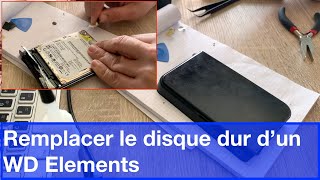 Changer le disque dur défectueux dun boitier externe WD Elements [upl. by Nyltak613]