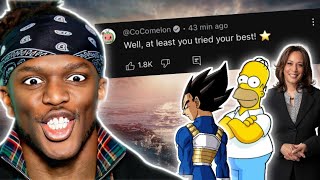 AI reads KSI Thick of it hate comments [upl. by Hiasi]